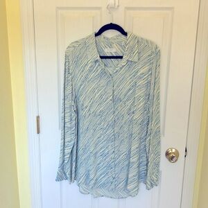 Equipment crepe button down, US size 14-16